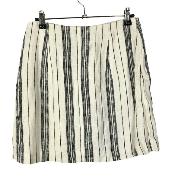 H&M Divided White Black Jacquard Stripe Mini Skirt 6 - Picture 2 of 2